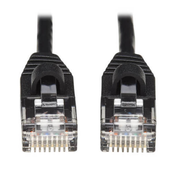Tripp Lite Cat6A 10G Snagless Molded Slim Utp Ethernet Cable (Rj45 M/M), Black,  N261-S25-BK